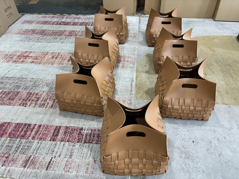 Leather basket