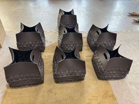 Leather basket