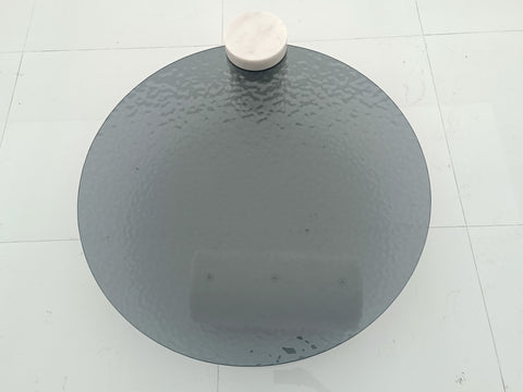 Marble and Glass Corner Table